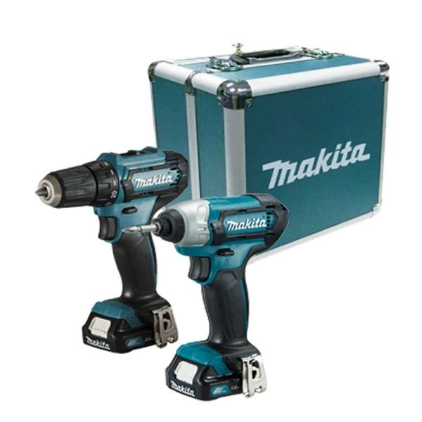 Destornillador eléctrico Makita Makita clx229sax1 parafusadeira +  multifuncional 2 baterias Makita clx229sax1 parafusadeira + multifuncional  2 baterias 12V gris oscuro